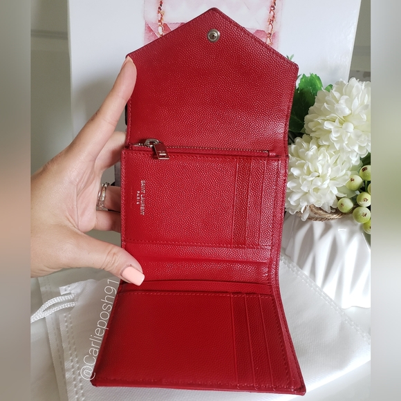 **SOLD** Authentic Pre-owned Yves Saint Laurent Grain De Poudre Compact Wallet - Picture 6 of 16